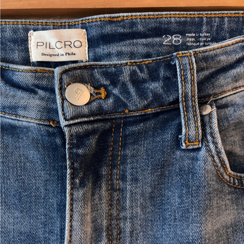 Pilcro Anthropologie The Scotie Cuffed High Rised Jeans 28 - Picture 6 of 14